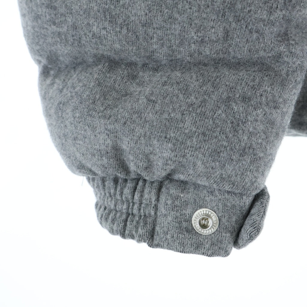 MONCLER(モンクレール) 16AW BREVAL GIUBBOTTO トリコロールロゴ ジップアップ ウール ダウンジャケット グレー B20914183500 57845