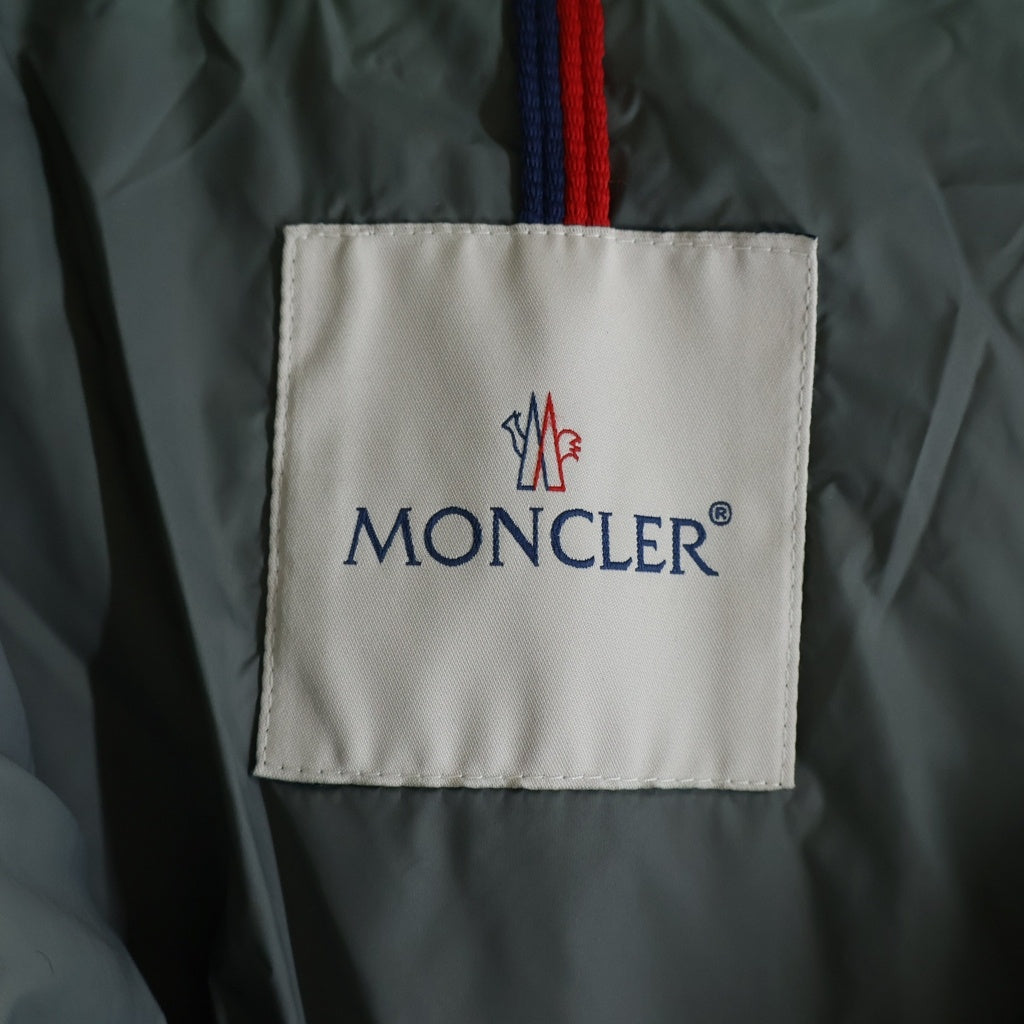 MONCLER(モンクレール) 16AW BREVAL GIUBBOTTO トリコロールロゴ ジップアップ ウール ダウンジャケット グレー B20914183500 57845