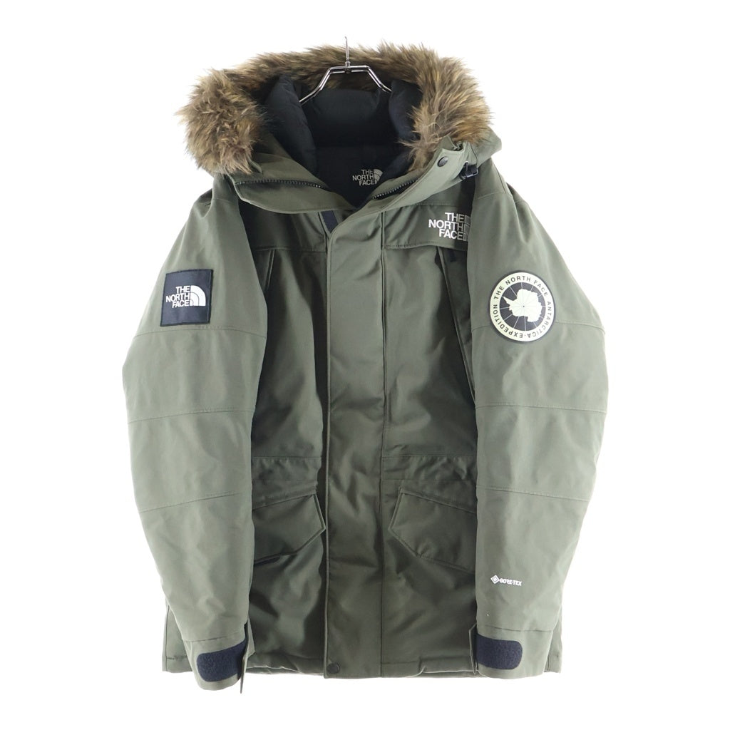 THE NORTH FACE(ザノースフェイス) ANTARCTICA PARKA アンタークティカパーカ フロントロゴエンブロイダリー ファーフーデッド ジップアップ ダウンジャケット カーキ ND92032