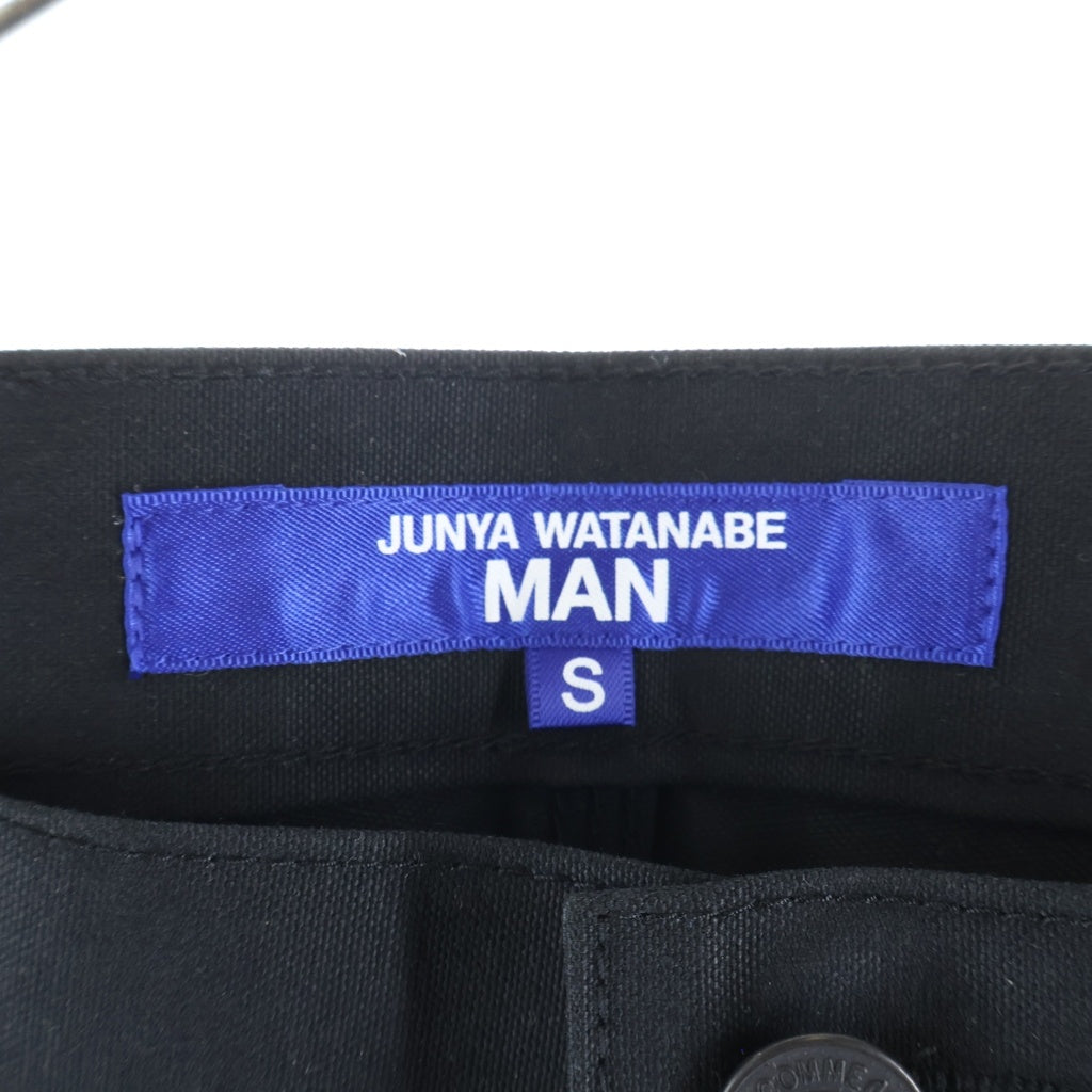 JUNYA WATANABE COMME des GARCONS(ジュンヤワタナベ コムデギャルソン) バック レザー ポケット ワイドパンツ ブラック WP-P004