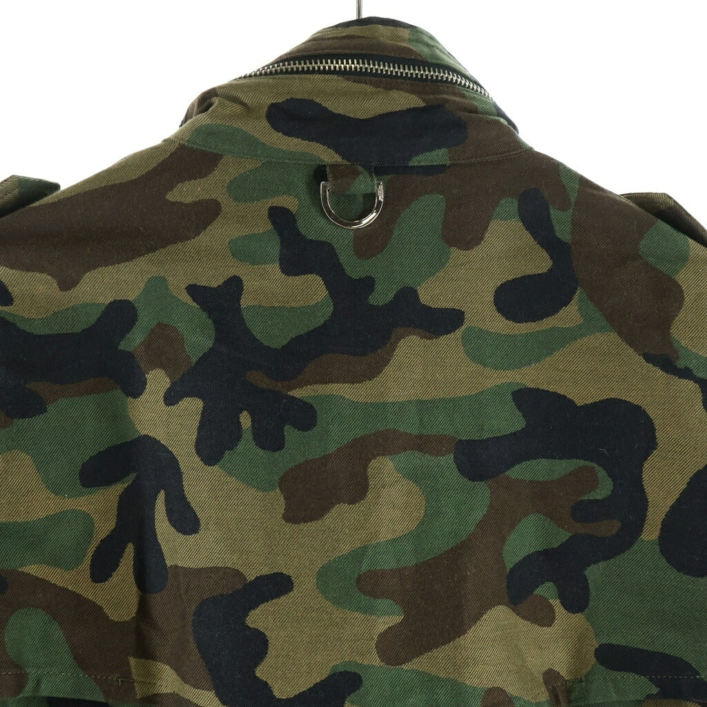 mastermind JAPAN(マスターマインドジャパン) CAMO M-65 JACKET ジャケット アウター ジップアップ ミリタリーデザイン カモフラージュ柄 コットン カーキ MQ-BL3-08