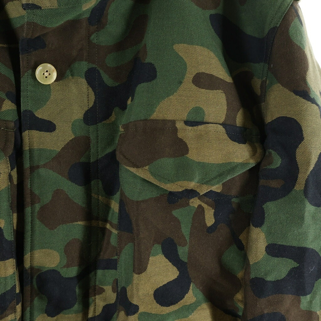 mastermind JAPAN(マスターマインドジャパン) CAMO M-65 JACKET ジャケット アウター ジップアップ ミリタリーデザイン カモフラージュ柄 コットン カーキ MQ-BL3-08
