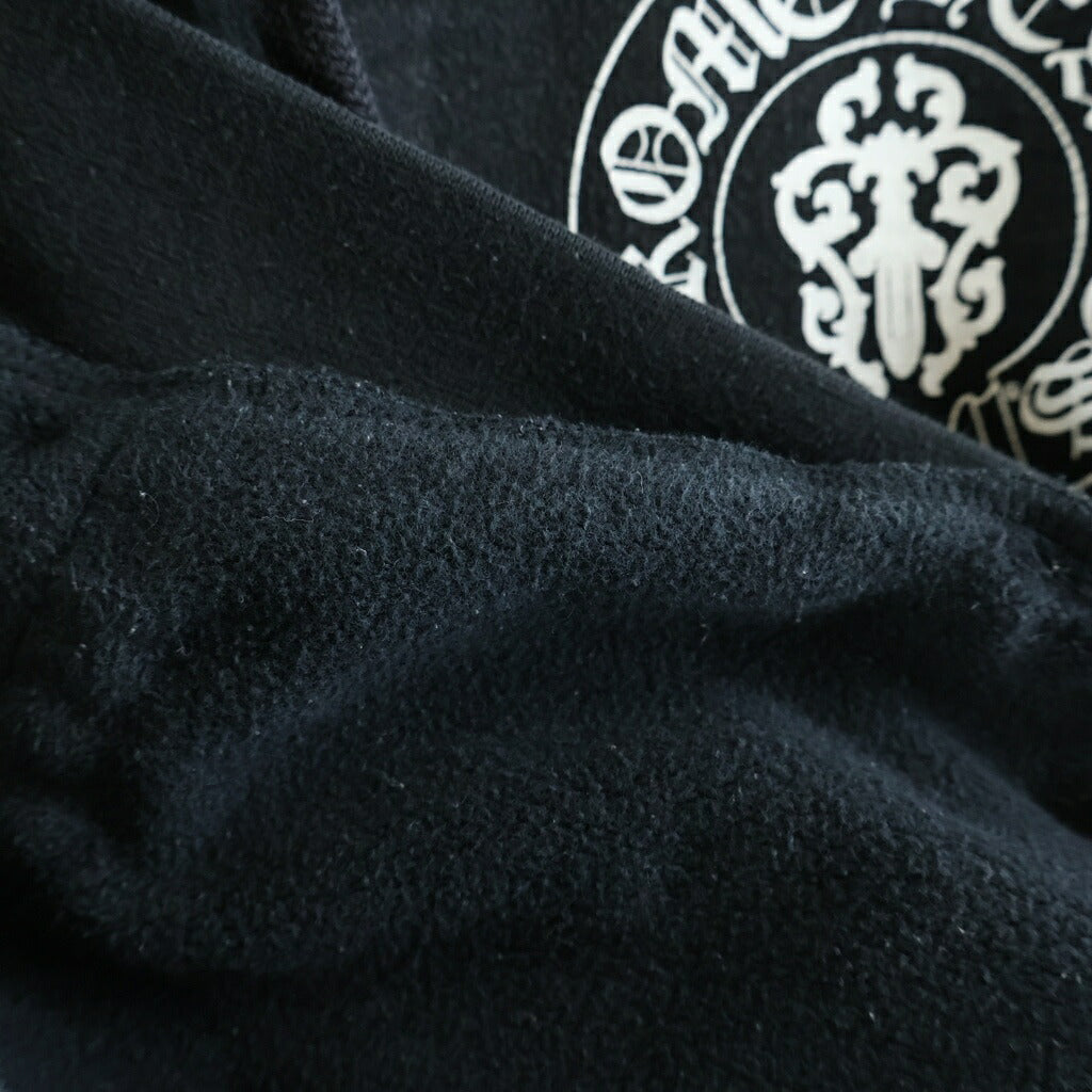 CHROME HEARTS(クロムハーツ) SWTSHRT HOODIE アメリカンフラッグ 星条旗 ホースシュープリント プルオーバー パーカー ブラック