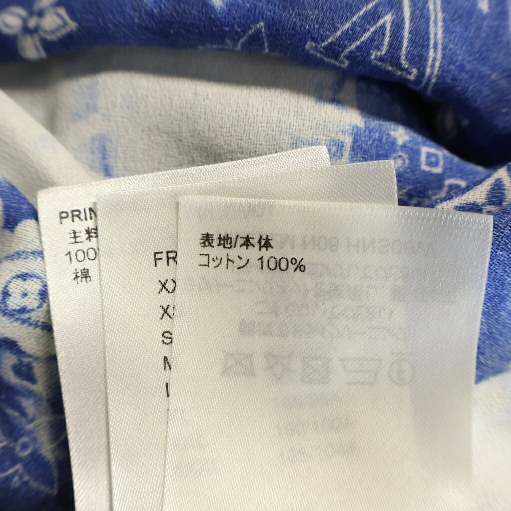 LOUIS VUITTON(ルイヴィトン) 22AW バンダナ フック シャツ 長袖 モノグラム コットン ホワイト/ブルー RM222M N08 HNS08W