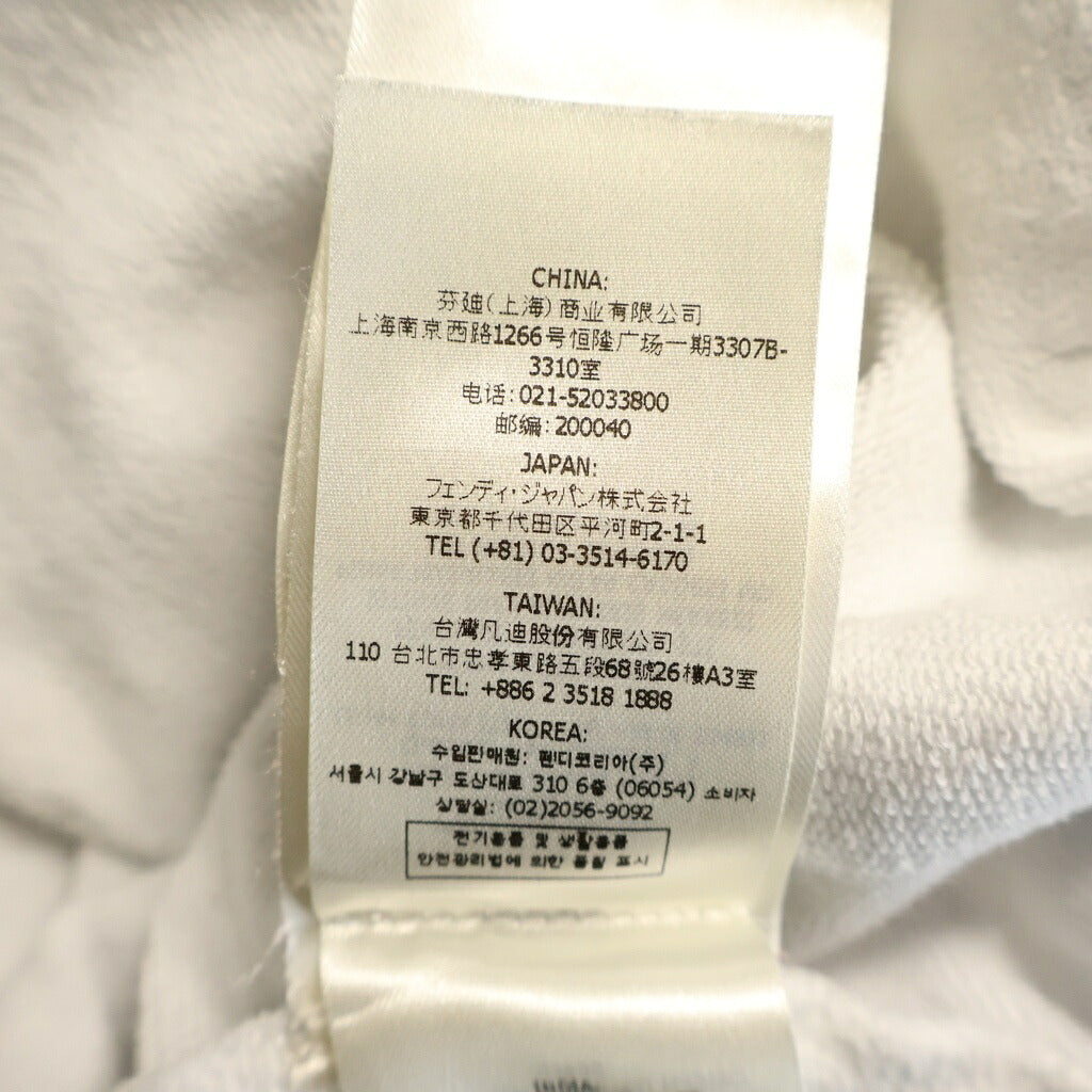 FENDI(フェンディ) 20SS ×VERSACE FENDACE ヴェルサーチ フェンダーチェ スウェット パーカー フーディ プルオーバー ズッカ刺繍 コットン ホワイト FY1143AKDU