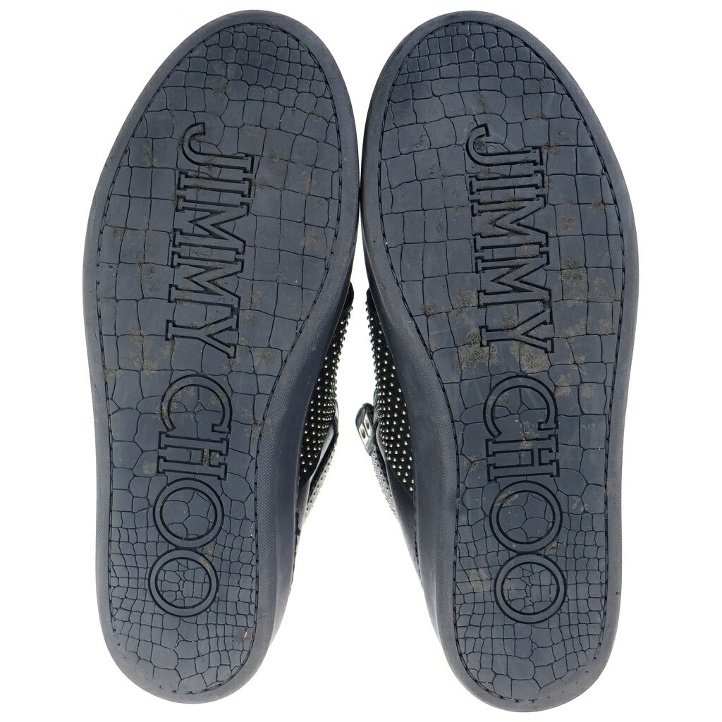JIMMY CHOO(ジミーチュウ) ハイカットスニーカー スタッズ レザー ブラック
