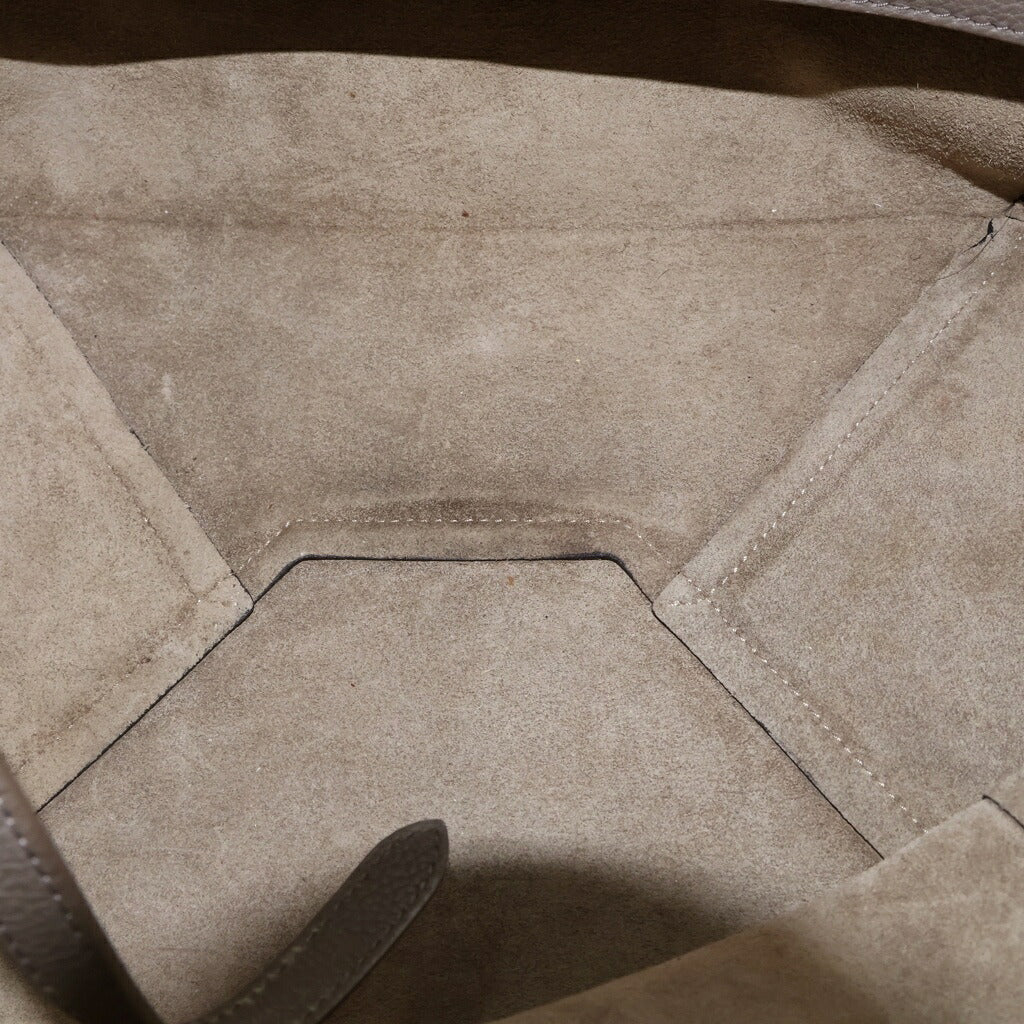 CELINE(セリーヌ) カバファントム スモール トートバッグ ショルダーバッグ レザー グレージュ