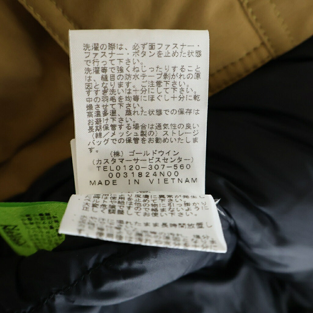 THE NORTH FACE(ザノースフェイス) MOUNTAIN DOWN JACKET GORE-TEX ゴアテックス マウンテン ダウン ジップアップ ナイロン ジャケット ベージュ ND91930