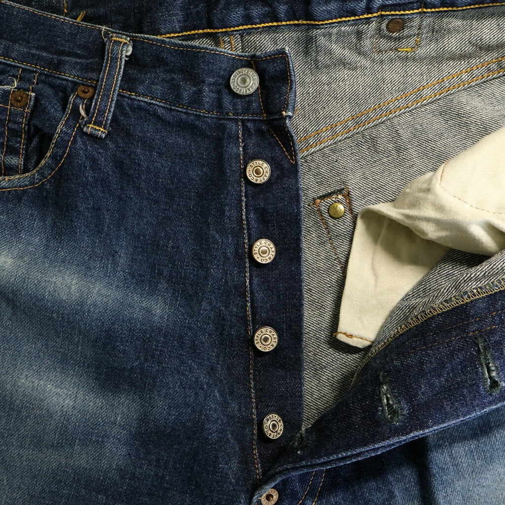 EVISU(エビス) 90S VINTAGE No.2 STYLE CRAFT EVIS JEANS 2504XX シンチバック付き ストレート デニムパンツ インディゴ