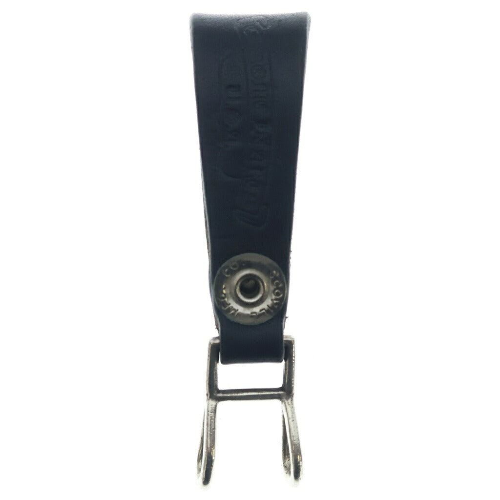 CHROME HEARTS(クロムハーツ) BELT LOOP クロスボールボタンレザーベルトループ シルバー/ブラック BCA397