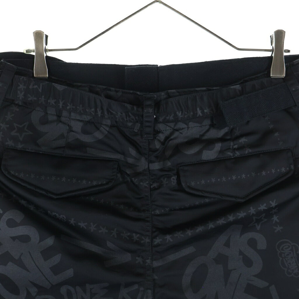 Sacai(サカイ) 23SS ERIC HAZE BANDANA PRINT SHORTS エリック ヘイズ バンダナ プリント ショーツ ブラック 23-02964M