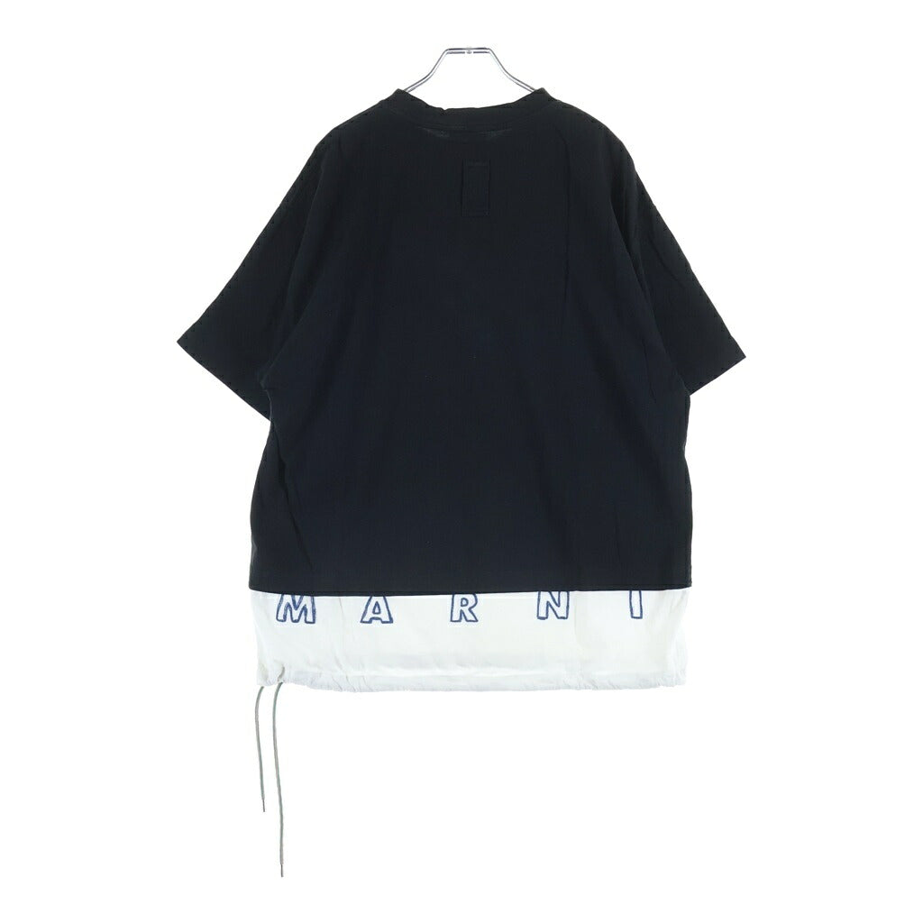 MARNI(マルニ) 20SS レイヤード クルーネック 半袖Tシャツ カットソー ブラック HUMU0034QS