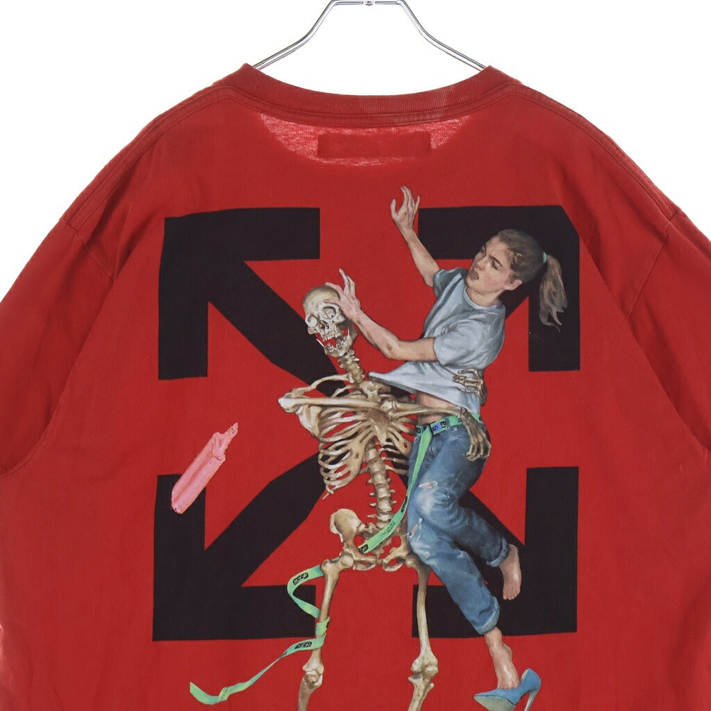 OFF-WHITE(オフホワイト) ■20AW バックアロープリントTシャツ レッド OMAA038F20FAB001