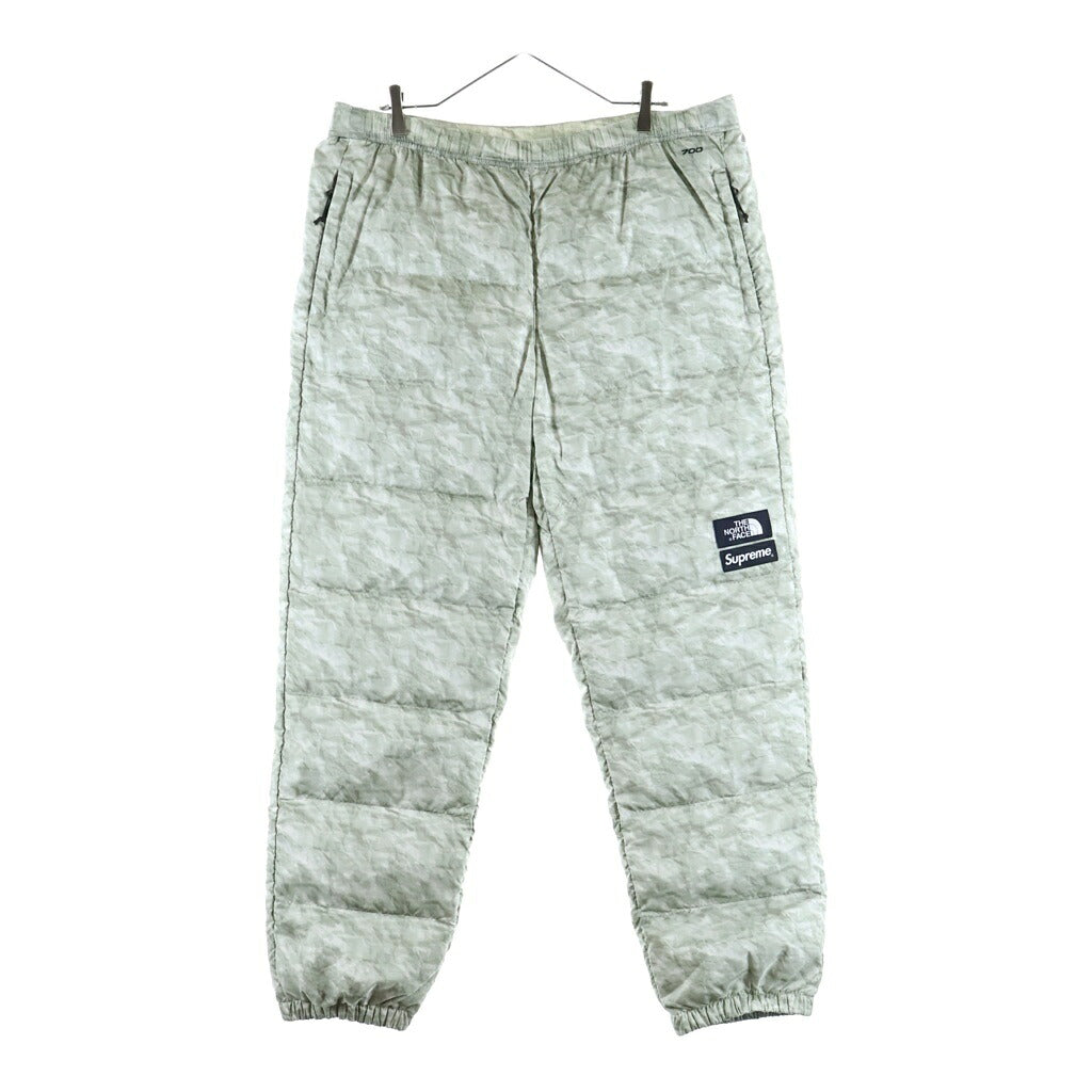 SUPREME(シュプリーム) 19AW ×THE NORTH FACE Paper Print Nuptse Pants ザ ノースフェイス ペーパープリント ヌプシパンツ グレー ND91805I