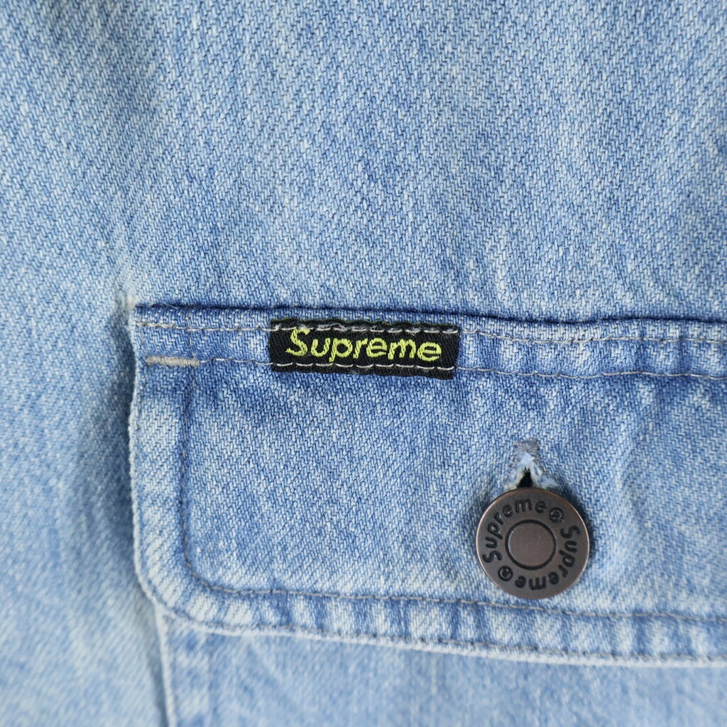 SUPREME(シュプリーム) 22AW Fleece Hooded Denim Shirt フリース フーデッド デニム シャツ インディゴ