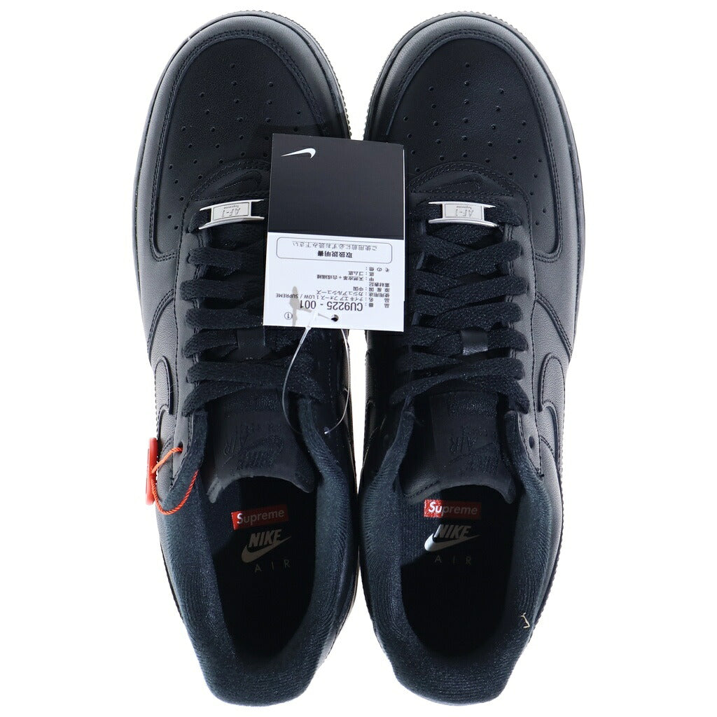 SUPREME(シュプリーム) ×SUPREME AIR FORCE LOW シュプリーム エアフォース 1 ローカットスニーカー ブラック US10/28cm CU9225-001