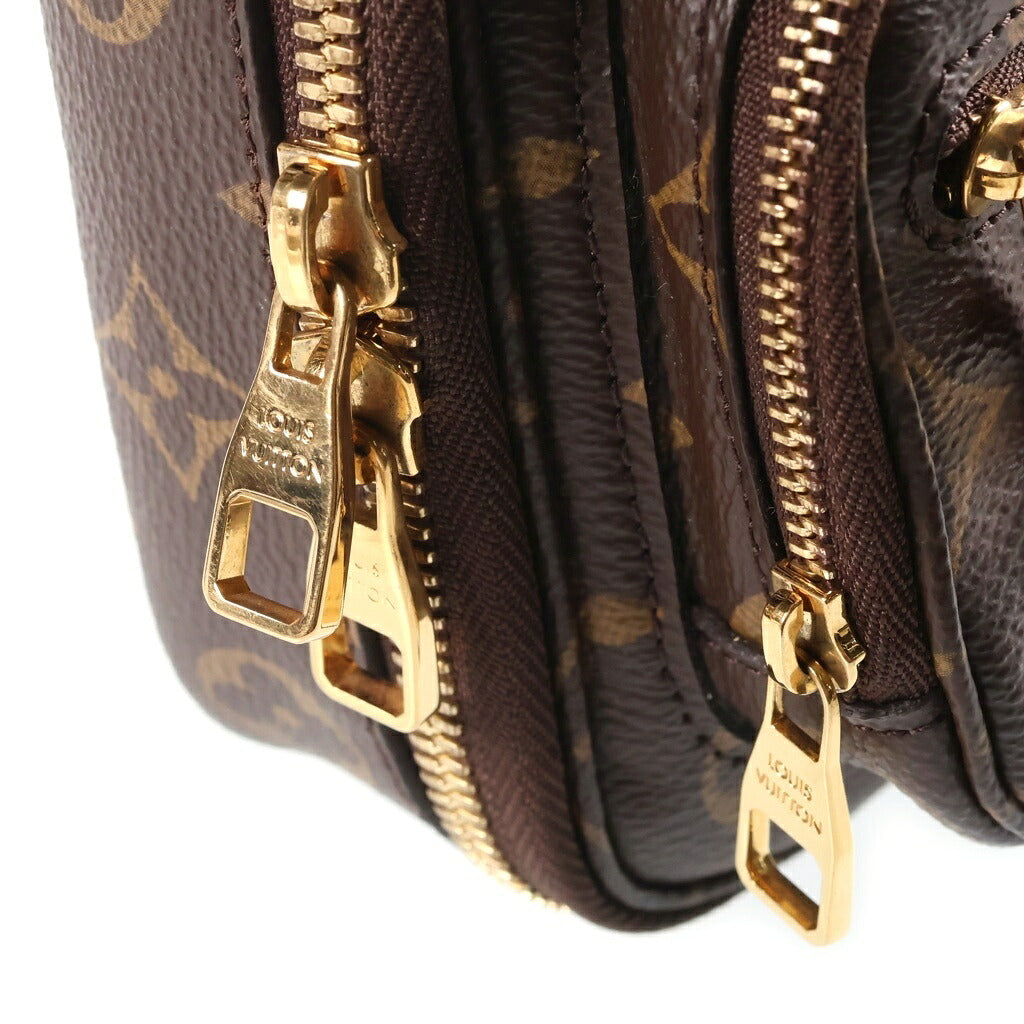 LOUIS VUITTON(ルイヴィトン) モノグラム ユーティリティ ボディバッグ ウエストバッグ PVC×レザー ブラウン M80446 ICタイプ