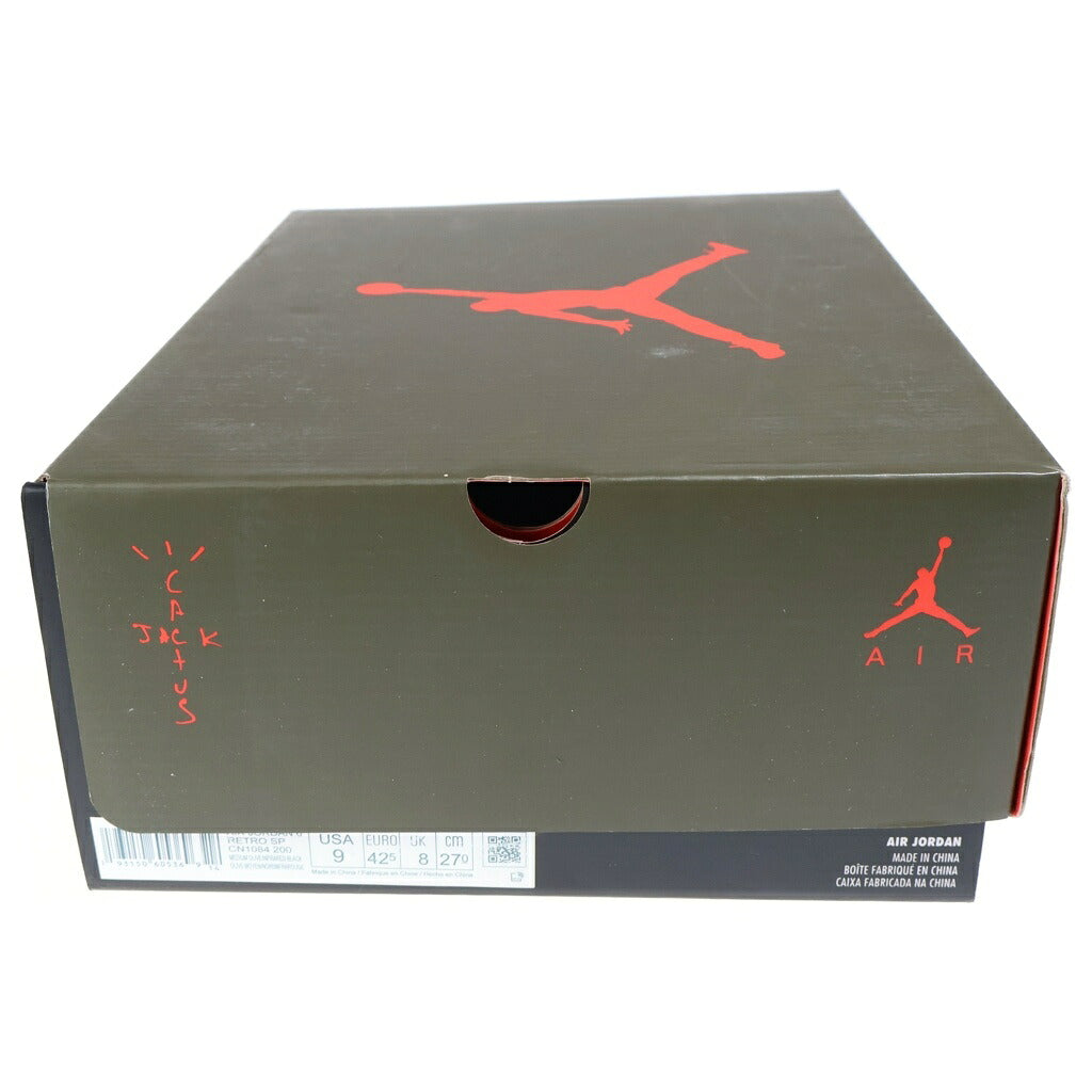NIKE(ナイキ) ×TRAVIS SCOTT AIR JORDAN 6 RETRO SP トラヴィス スコット エアジョーダン6 ハイカットスニーカー カーキ US9/27cm CN1084-200