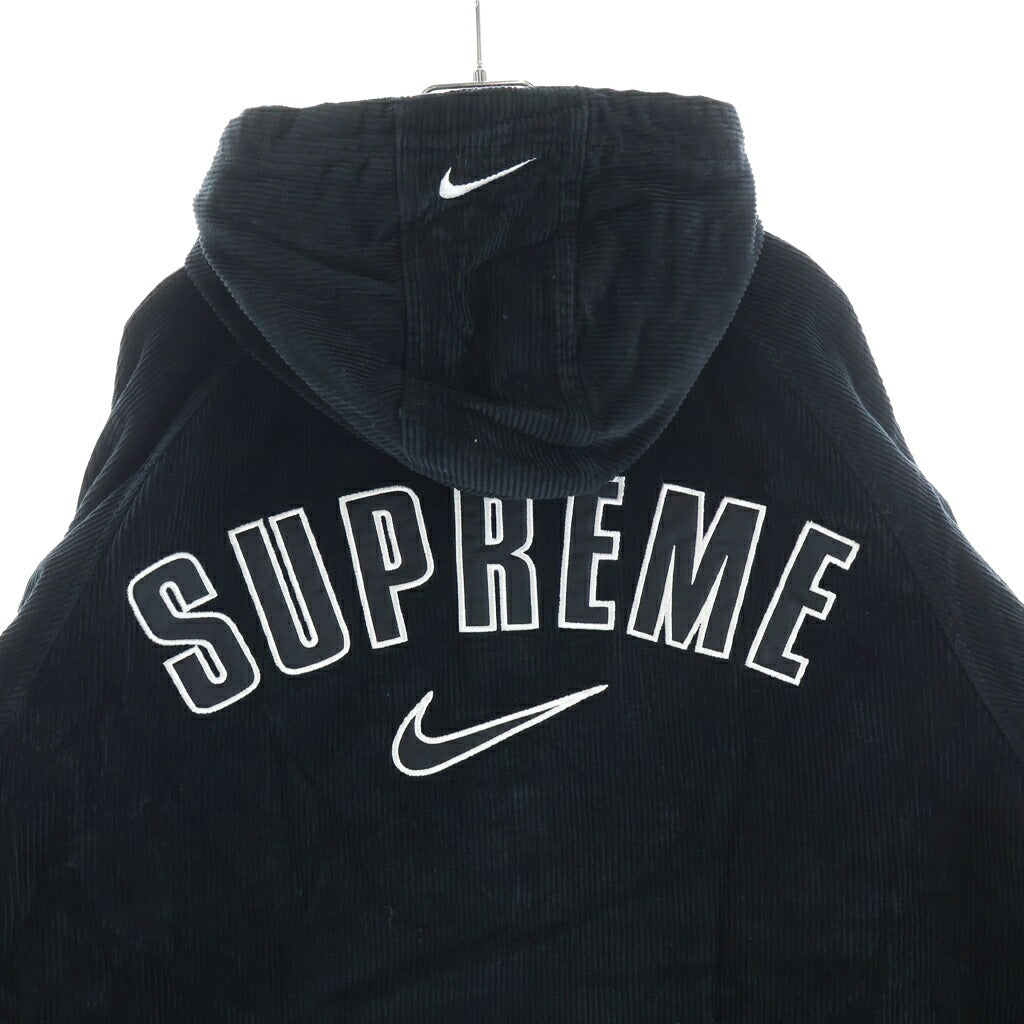 SUPREME(シュプリーム) 22SS ×NIKE Arc Corduroy Hooded Jacket ナイキ アーチロゴ コーデュロイ フーデッド ジャケット ブラック DM1772-010