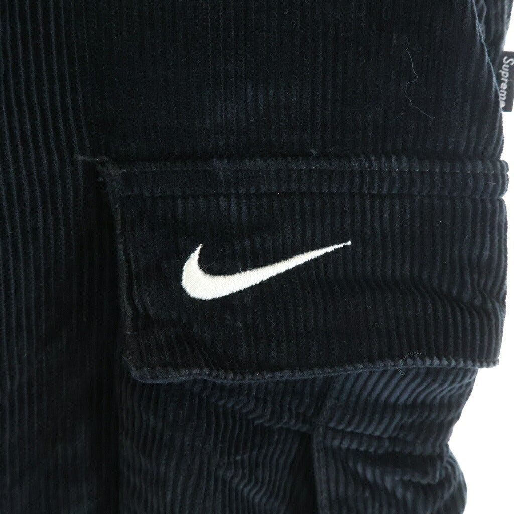 SUPREME(シュプリーム) 22SS ×NIKE Arc Corduroy Cargo Pant ナイキ アーチ コーデュロイ カーゴ パンツ ブラック DM1779-010