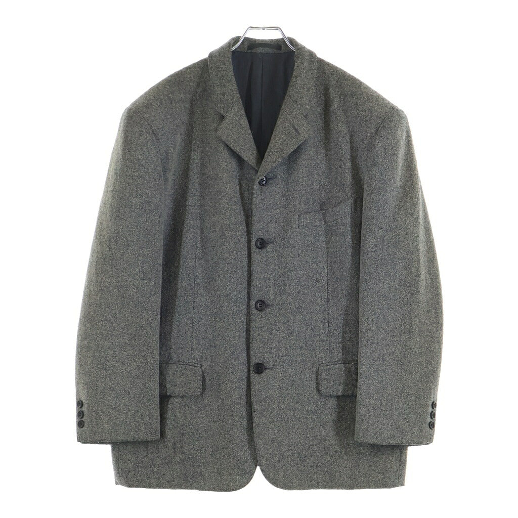 COMME des GARCONS HOMME PLUS(コムデギャルソンオムプリュス) 93AW 脱色期 縮絨ウールマオカラー4Bジャケット グレー PJ-04046M AD1993