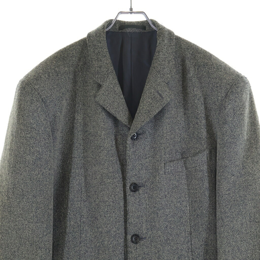 COMME des GARCONS HOMME PLUS(コムデギャルソンオムプリュス) 93AW 脱色期 縮絨ウールマオカラー4Bジャケット グレー PJ-04046M AD1993