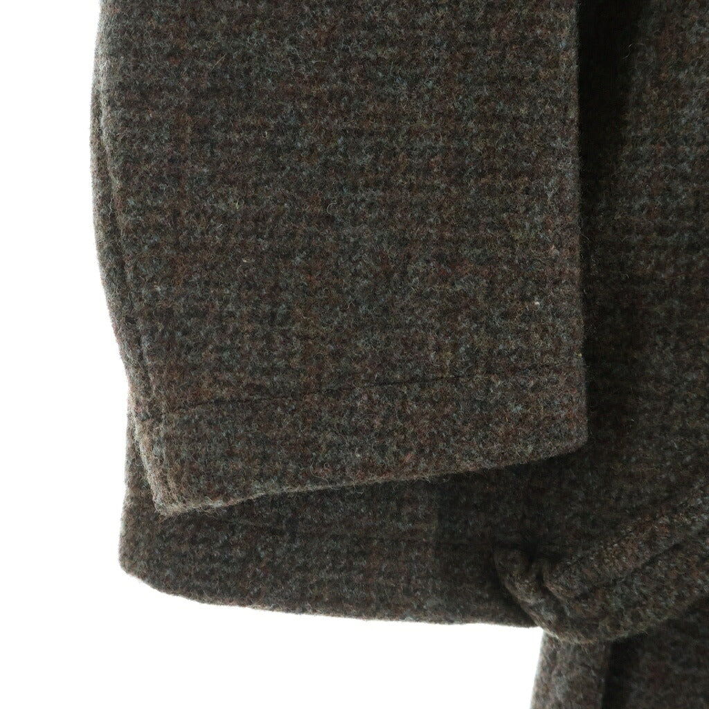 COMME des GARCONS HOMME PLUS(コムデギャルソンオムプリュス) 98AW ウールツイード マオカラー4Bジャケット/ウール ツイード ロングパンツ セットアップスーツ ブラウン PJ-04054S AD1998