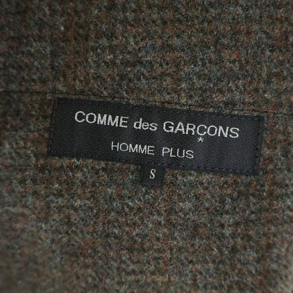 COMME des GARCONS HOMME PLUS(コムデギャルソンオムプリュス) 98AW ウールツイード マオカラー4Bジャケット/ウール ツイード ロングパンツ セットアップスーツ ブラウン PJ-04054S AD1998
