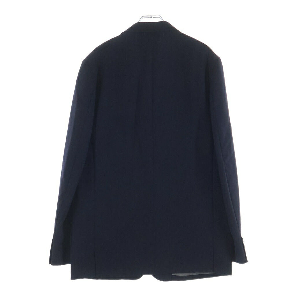 COMME des GARCONS HOMME PLUS(コムデギャルソンオムプリュス) 01AW サイケデリック期 襟ウール切替 スタンドカラー ジャケット ネイビー PI-B010 AD2002