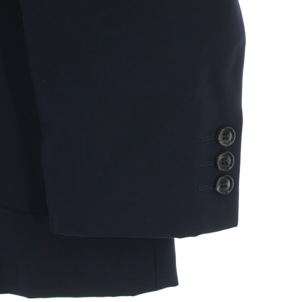 COMME des GARCONS HOMME PLUS(コムデギャルソンオムプリュス) 01AW サイケデリック期 襟ウール切替 スタンドカラー ジャケット ネイビー PI-B010 AD2002