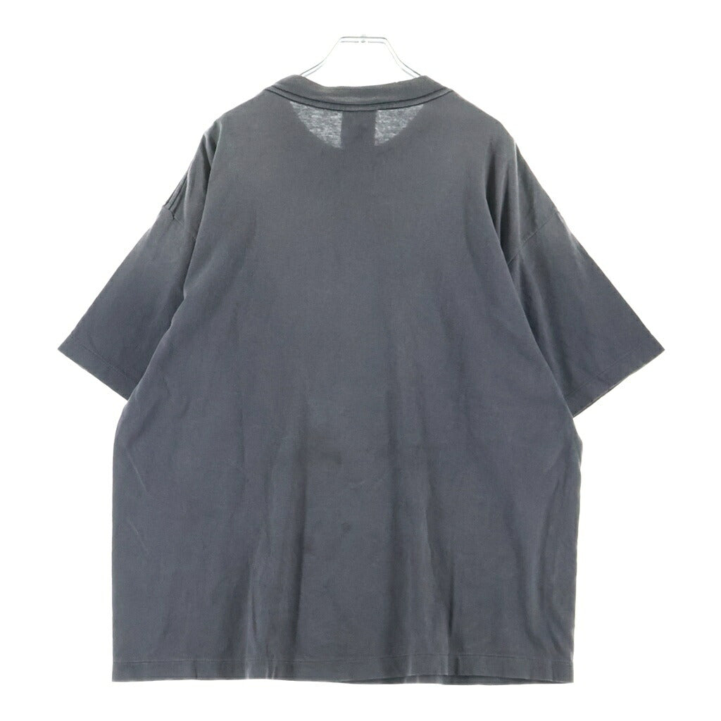 SAINT MICHAEL(セントマイケル) 25SS DELICATE BULLSHIT S/S TEE デリケート ブルシット ヴィンテージ加工 クルーネック 半袖Tシャツ カットソー グレー SM-HR8-0000-003