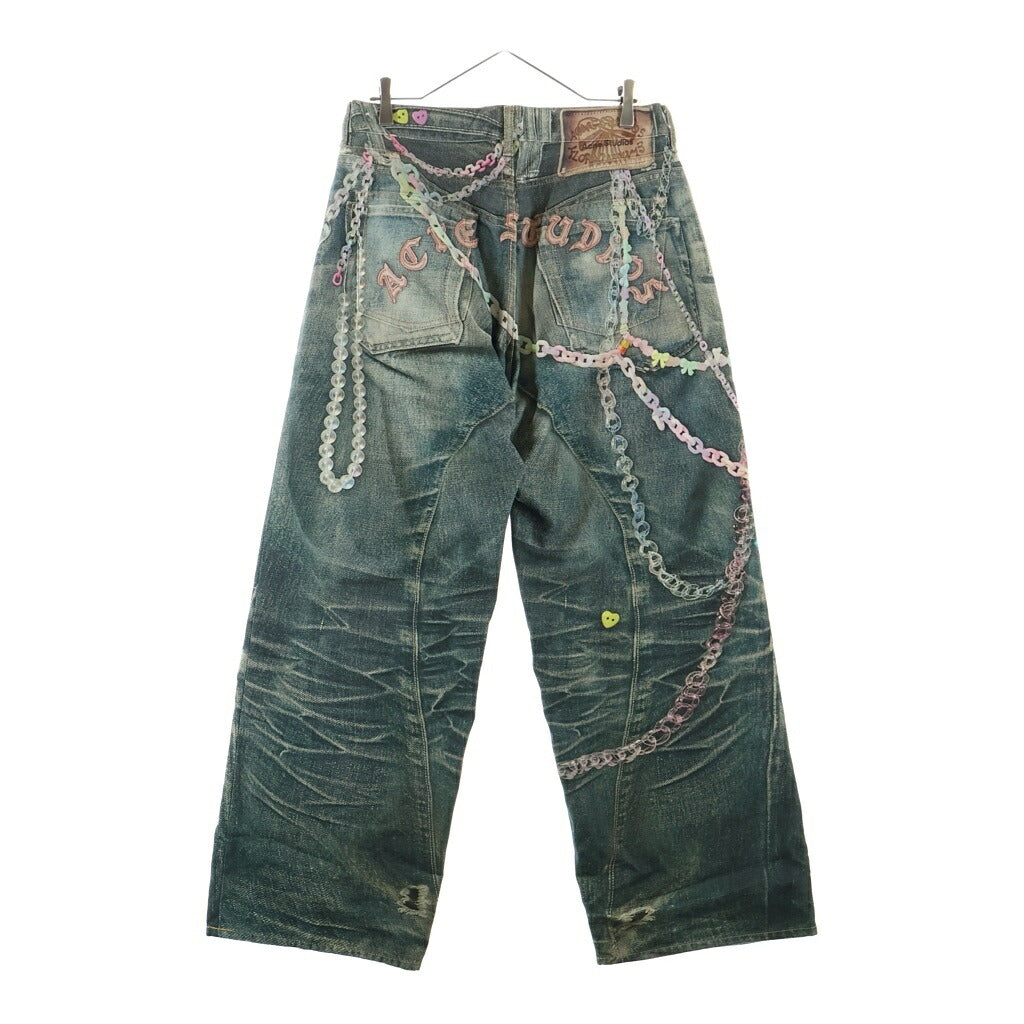 Acne Studios(アクネ ストゥディオズ) BAGGY FIT JEANS TROMPE L EIL PRINT バギーフィットジーンズ 1981F トロンプ ルイユプリント ワイドパンツ マルチ FN-WN-TROU001418