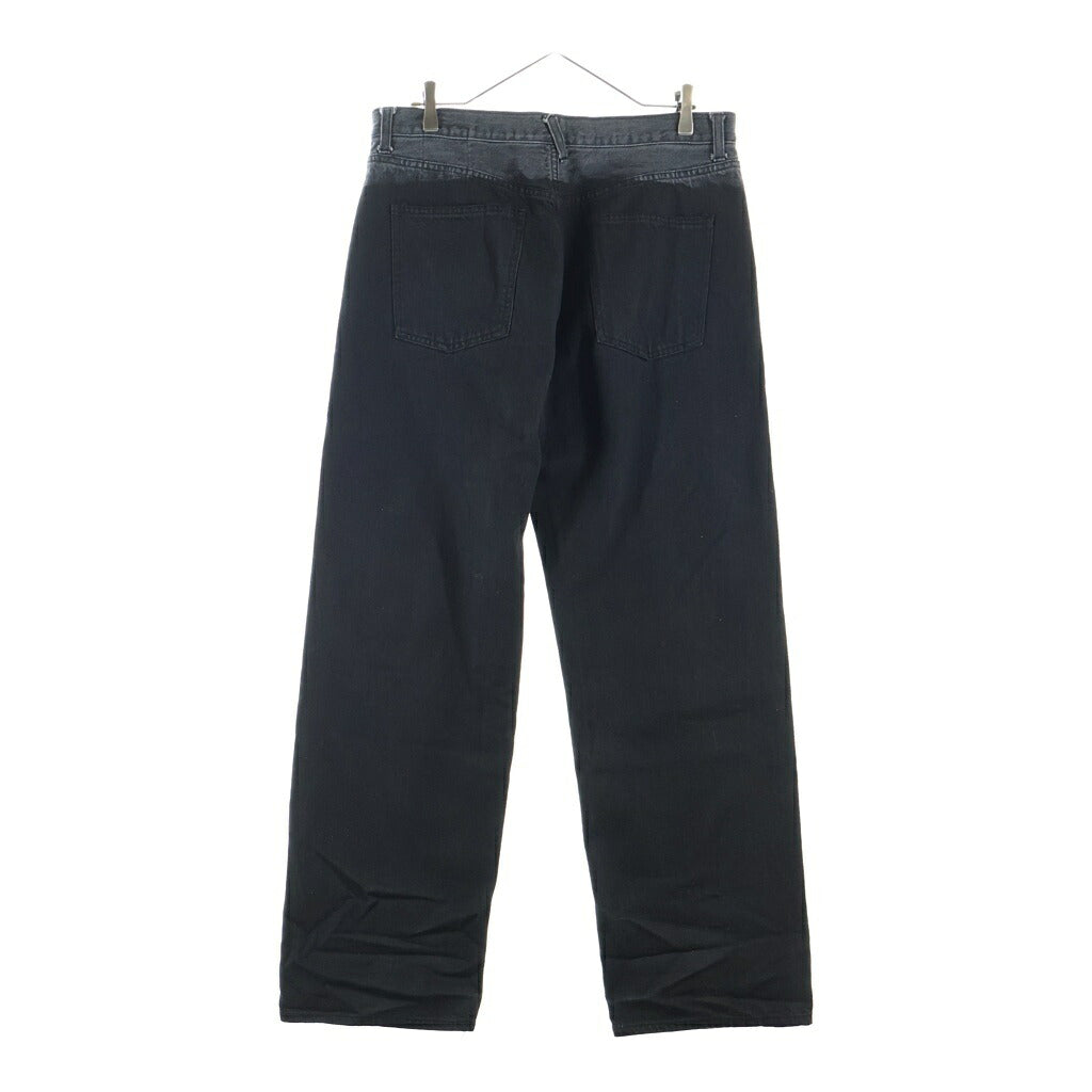 WILDSIDE YOHJI YAMAMOTO(ワイルドサイド ヨウジ ヤマモト) 24AW ×NOMA t.d GRADATION DENIM PANTS ×ノーマティーディー グラデーション デニムパンツ ブラック N38-YDE02