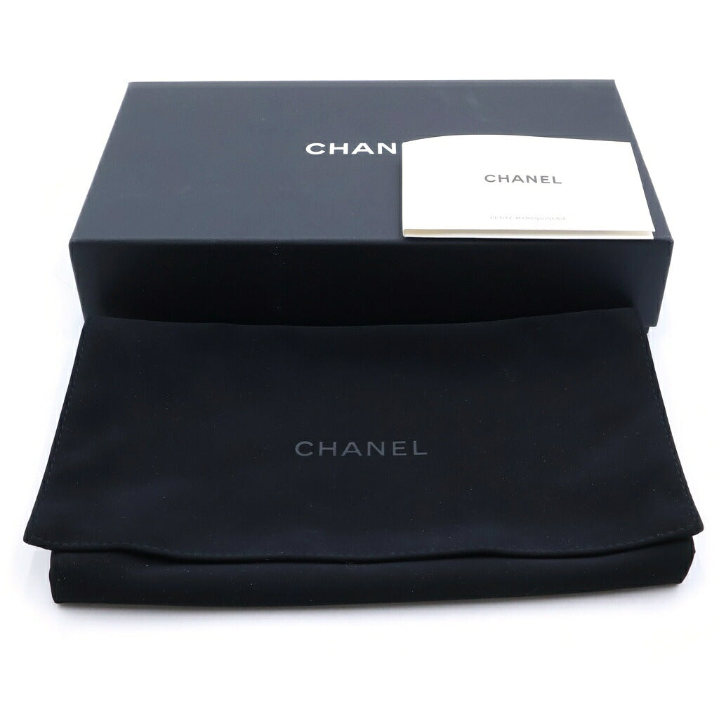 CHANEL(シャネル) クラシック ロング フラップ ココマーク ラムスキン マトラッセ ウォレット 長財布 ブラック ゴールド金具