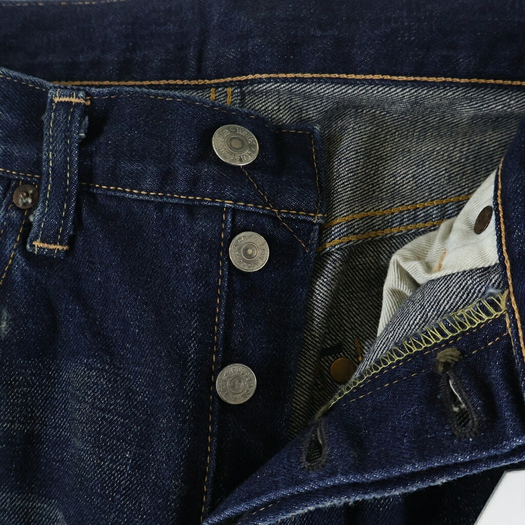 Levi's(リーバイス) 501XX 1955年モデル 日本製 ビッグE 赤耳セルビッチ レイバークラッシュド ボタンフライ デニムパンツ インディゴ 55501-0061
