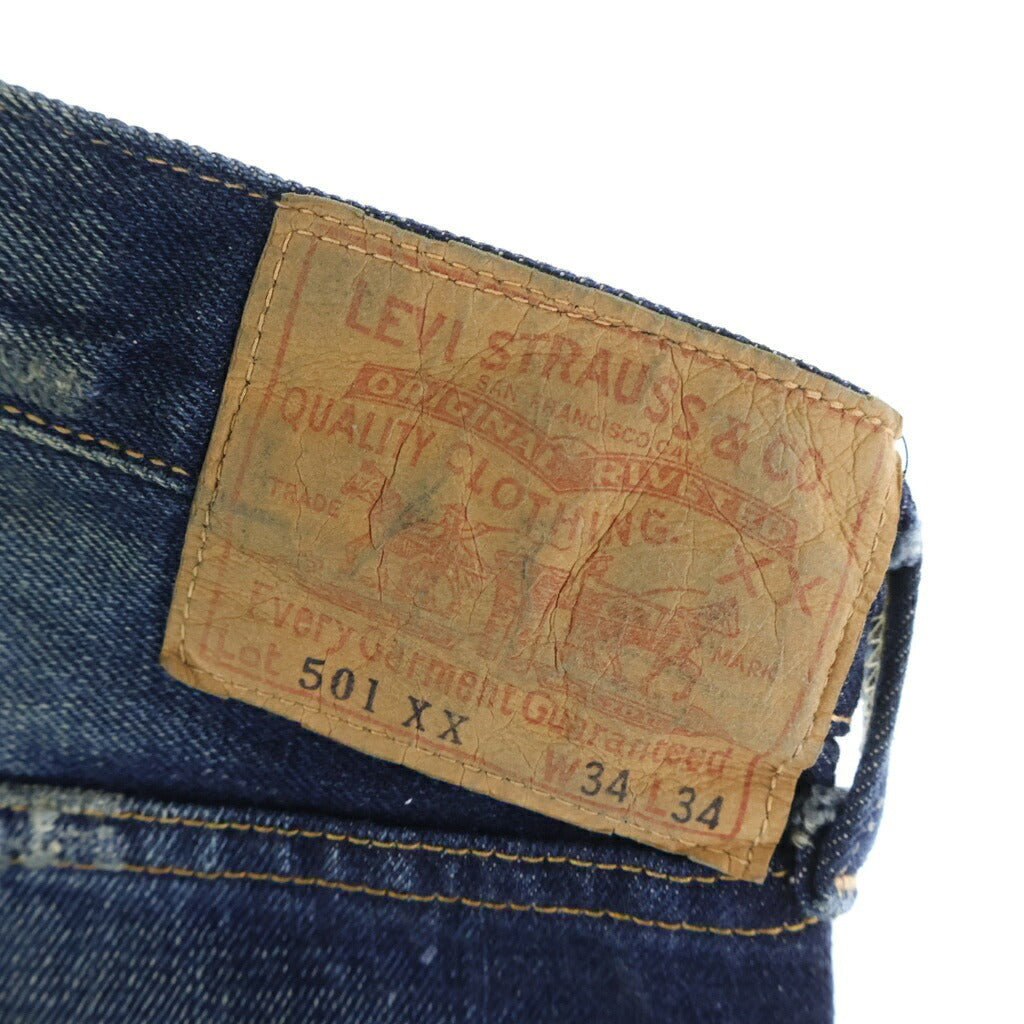 Levi's(リーバイス) 501XX 1955年モデル 日本製 ビッグE 赤耳セルビッチ レイバークラッシュド ボタンフライ デニムパンツ インディゴ 55501-0061