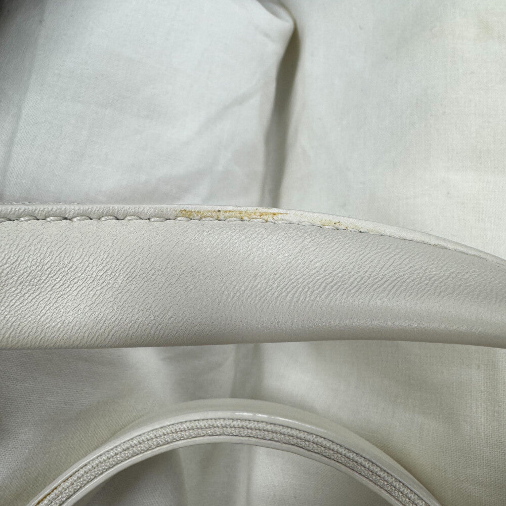 BALENCIAGA(バレンシアガ) ネイビーカバス ハンドバッグ 肩掛けバッグ レザーホワイト 339933