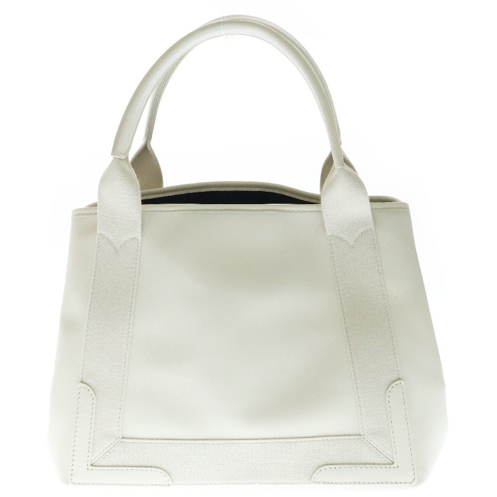 BALENCIAGA(バレンシアガ) ネイビーカバス ハンドバッグ 肩掛けバッグ レザーホワイト 339933