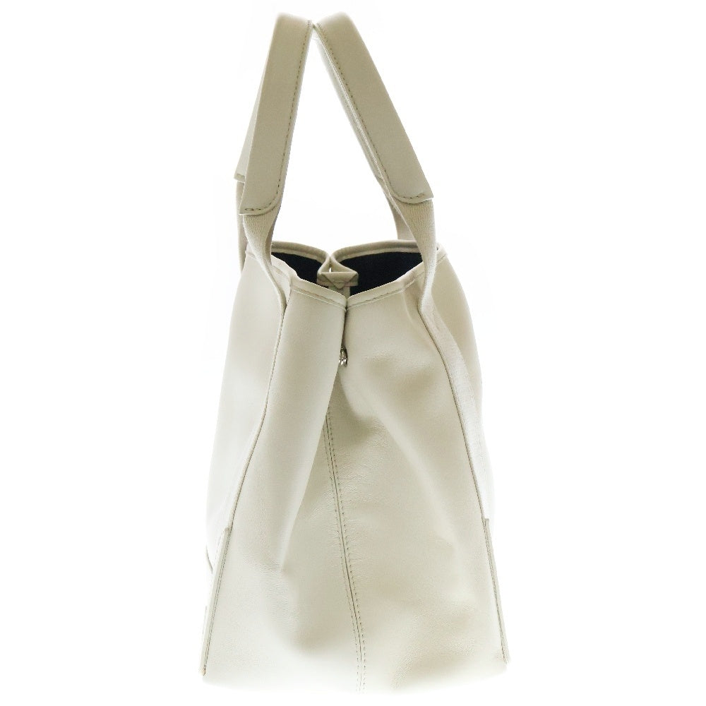 BALENCIAGA(バレンシアガ) ネイビーカバス ハンドバッグ 肩掛けバッグ レザーホワイト 339933