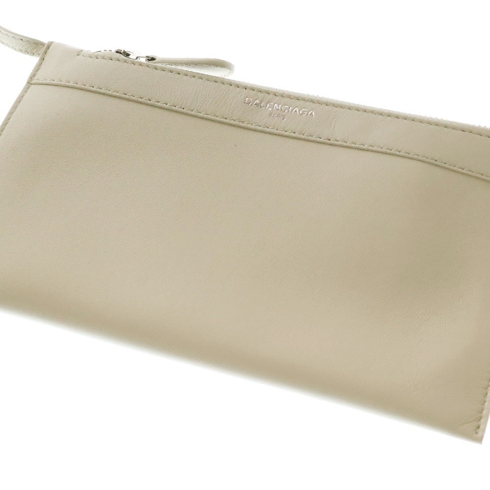 BALENCIAGA(バレンシアガ) ネイビーカバス ハンドバッグ 肩掛けバッグ レザーホワイト 339933