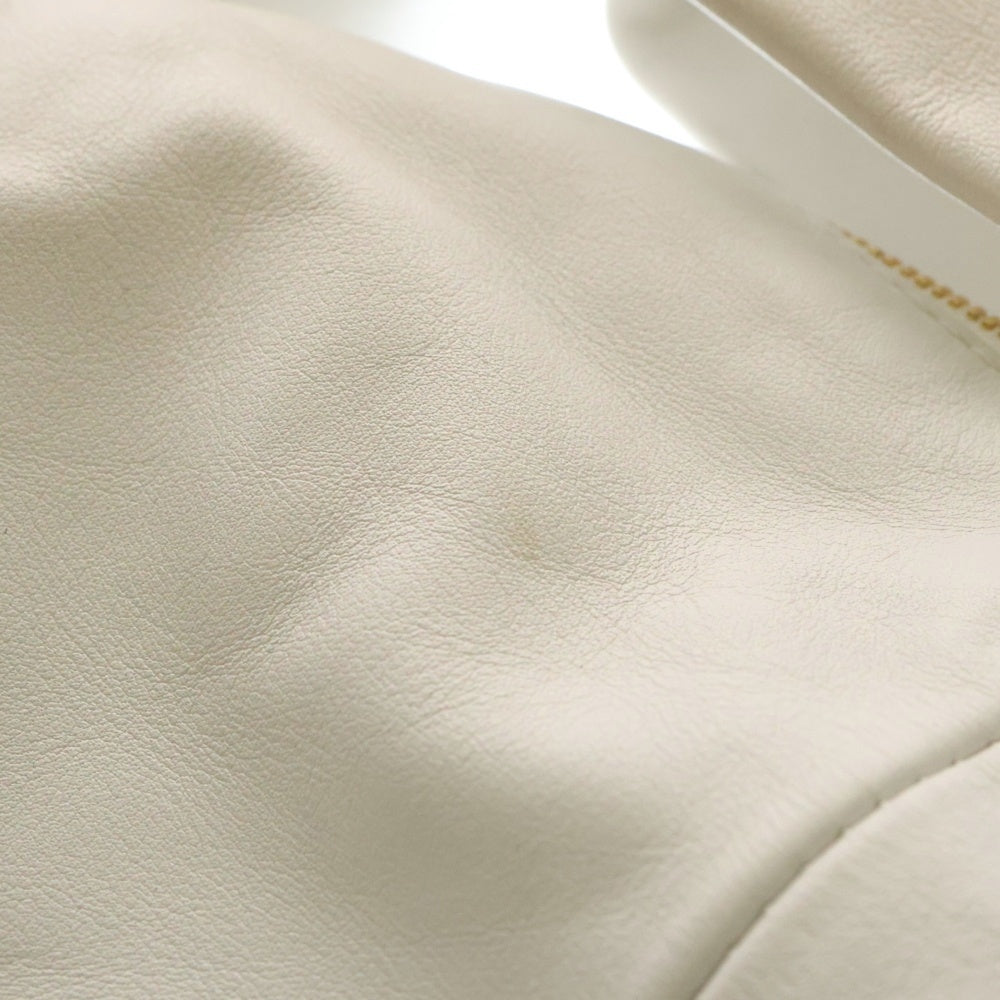 BOTTEGA VENETA(ボッテガヴェネタ) ダブルノット カーフレザー ハンドバッグ ホワイト