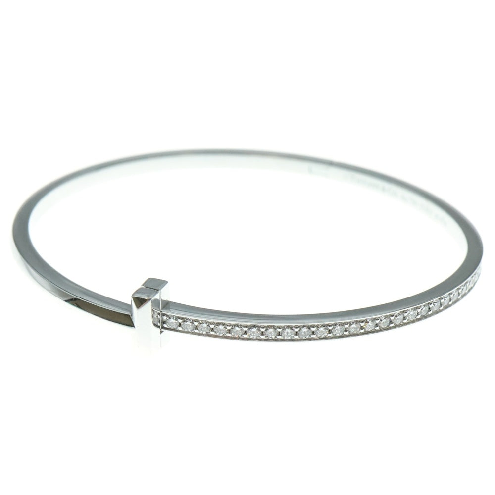 TIFFANY&Co(ティファニー) Tワン ナロー ダイヤモンド ヒンジ ブレスレット ホワイトゴールド K18WG D1.07