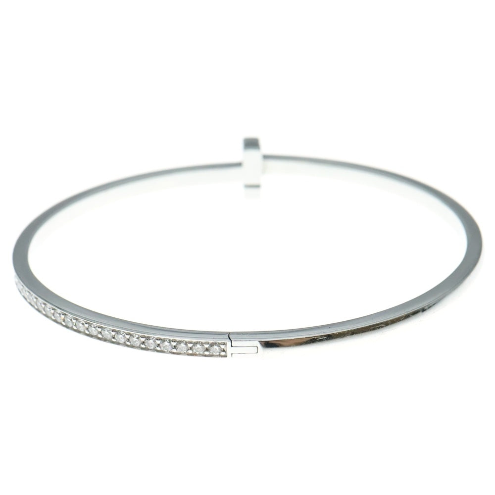 TIFFANY&Co(ティファニー) Tワン ナロー ダイヤモンド ヒンジ ブレスレット ホワイトゴールド K18WG D1.07