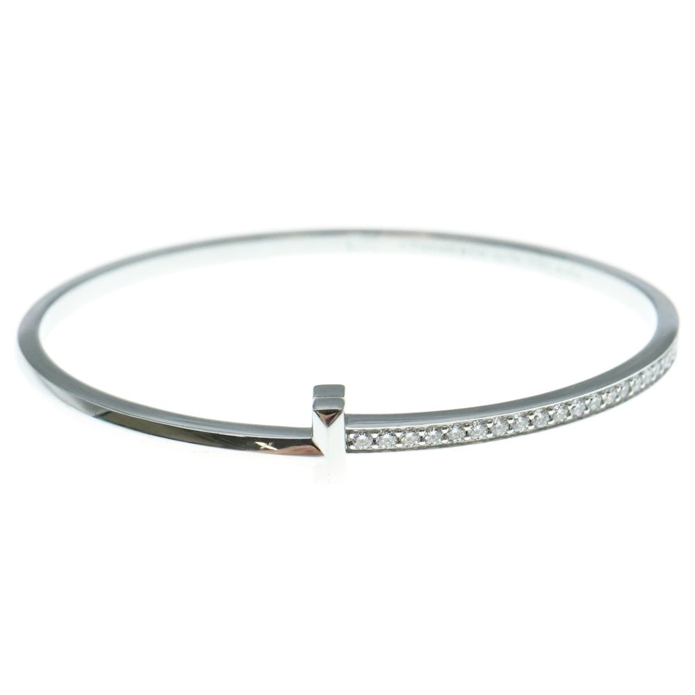 TIFFANY&Co(ティファニー) Tワン ナロー ダイヤモンド ヒンジ ブレスレット ホワイトゴールド K18WG D1.07