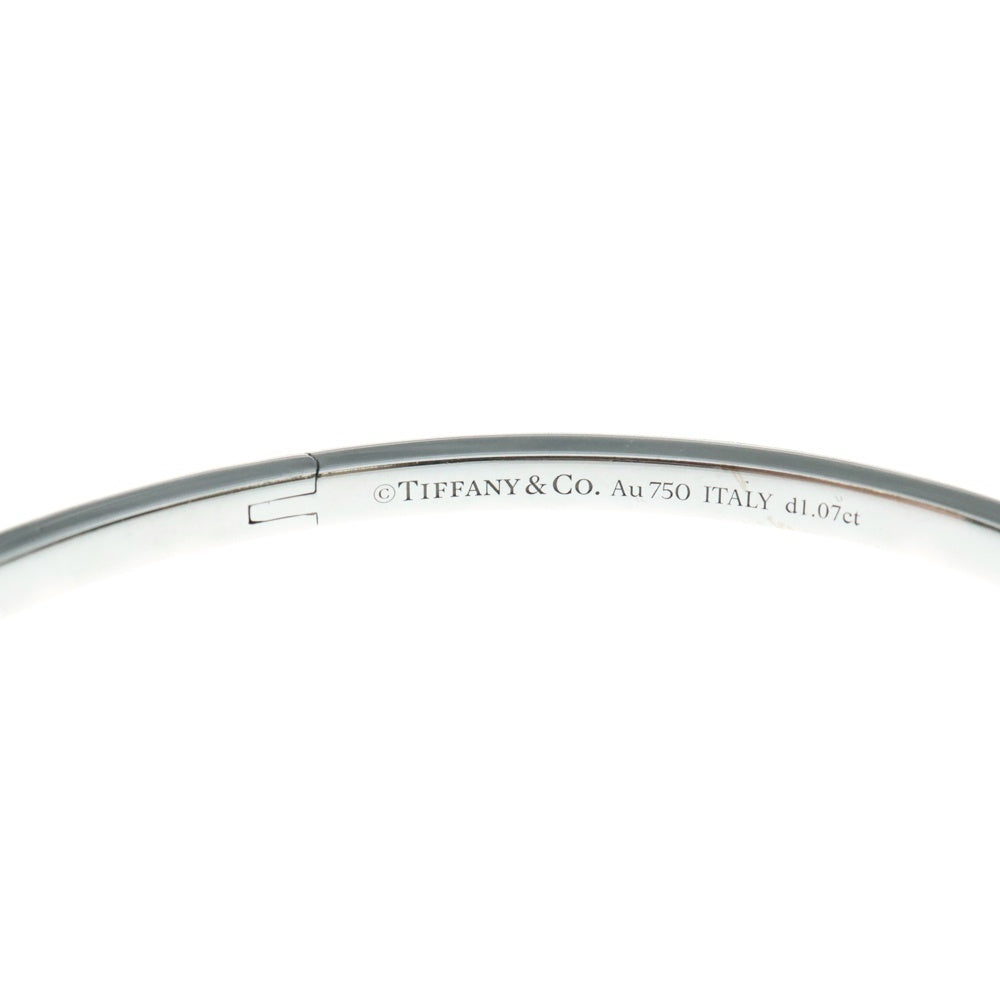 TIFFANY&Co(ティファニー) Tワン ナロー ダイヤモンド ヒンジ ブレスレット ホワイトゴールド K18WG D1.07
