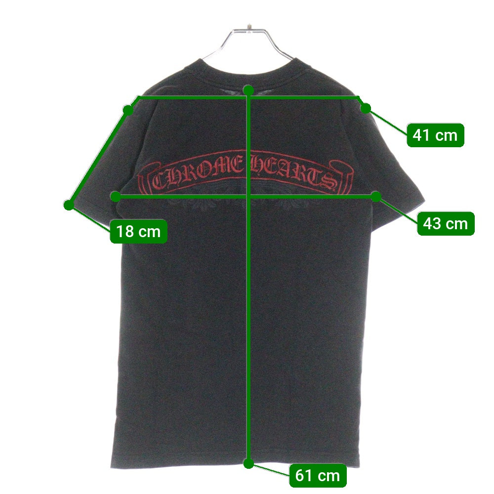 CHROME HEARTS(クロムハーツ) OLD Scroll Label オールド バックスクロールラベル クルーネック 半袖Tシャツ カットソー ブラック