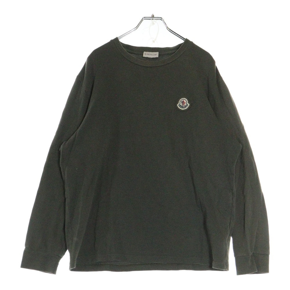 MONCLER(モンクレール) ワッペンロゴ クルーネック サーマルロングスリーブ カーキ H20918D00005 899RD