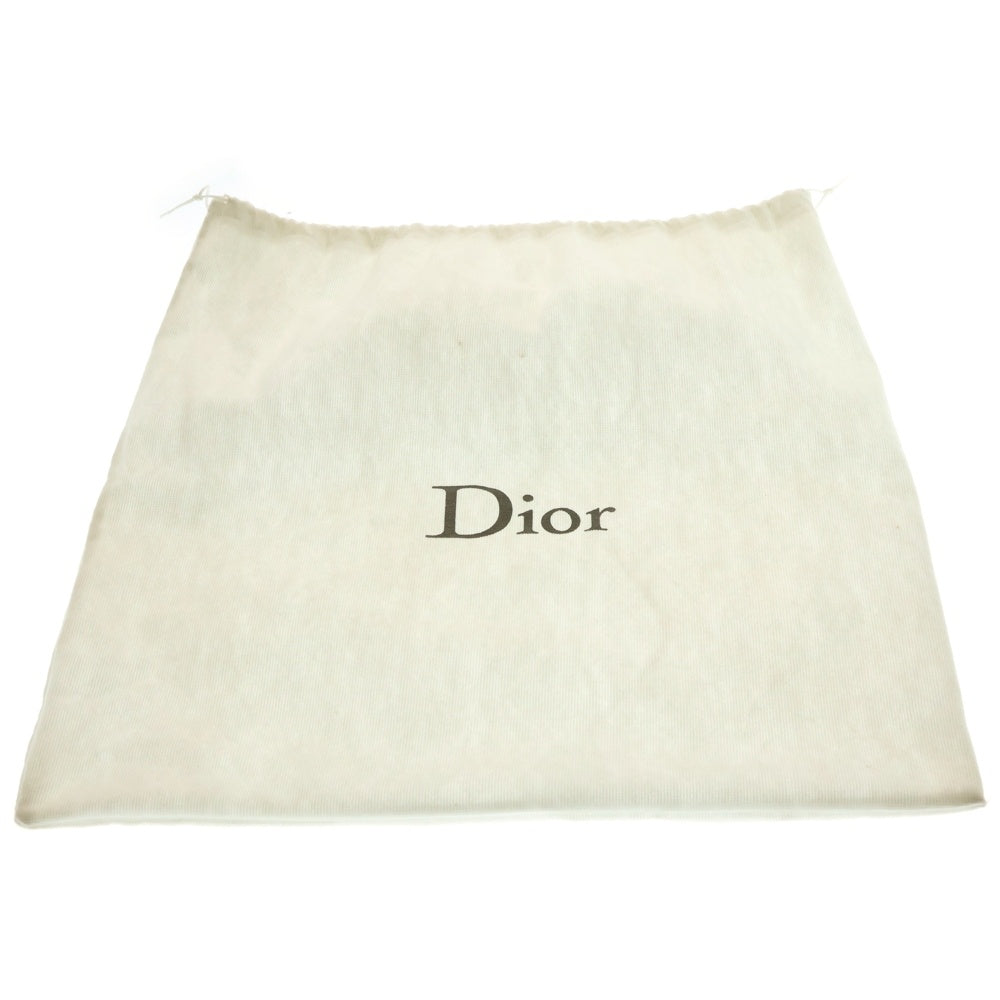 Christian Dior(クリスチャンディオール) トロッター 総柄 キャンバス レザー ハンドバッグ シルバー金具 ベージュ/ブラウン