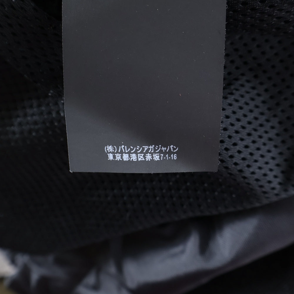 BALENCIAGA(バレンシアガ) 18AW ポプリンシャツブルゾン ナイロン デニム 切り替え ジップアップ ジャケット ブラック/ホワイト 529213
