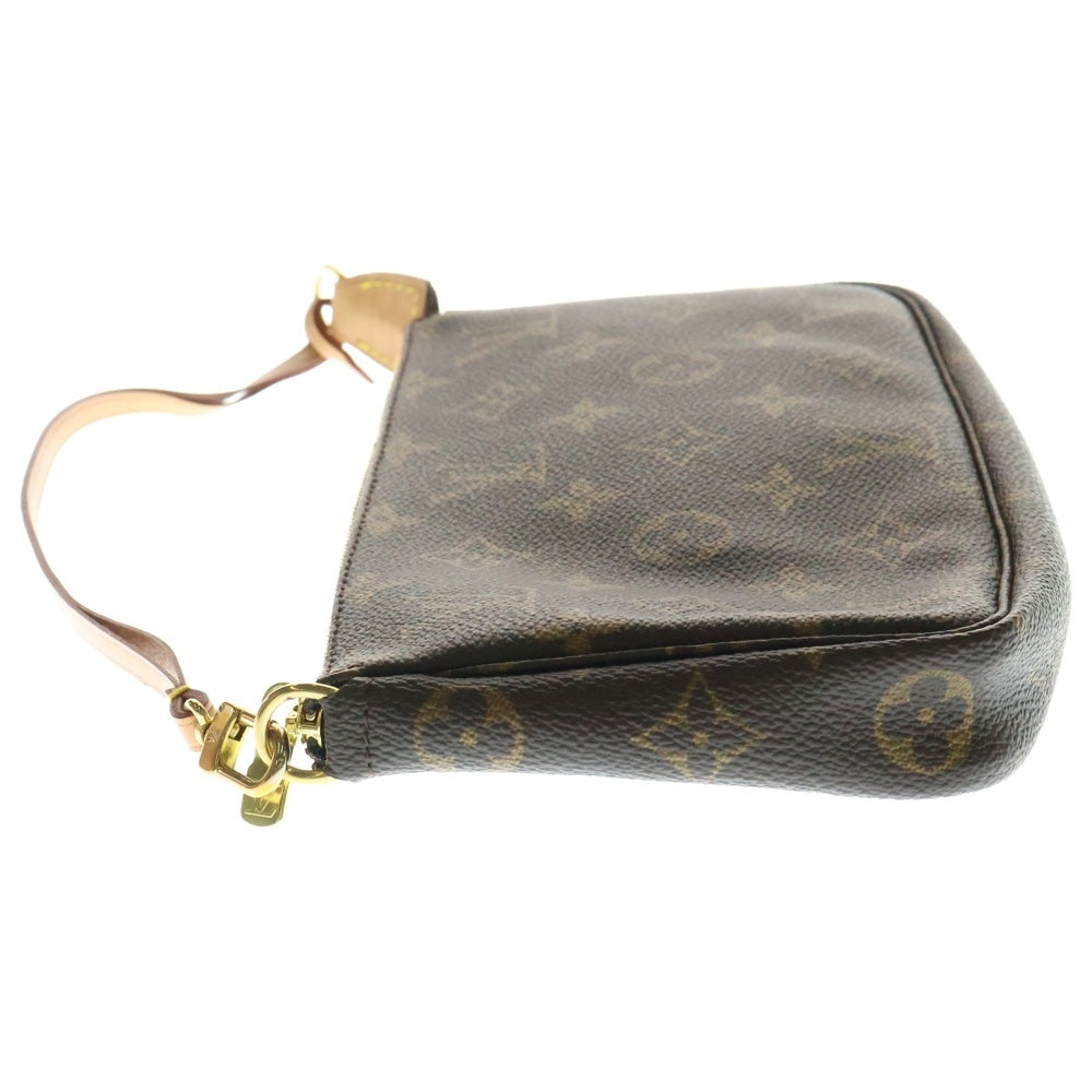 LOUIS VUITTON(ルイヴィトン) ポシェットアクセソワール モノグラム PVC レザー ワンショルダーバッグ アクセサリーポーチ ゴールド金具 ブラウン M51980